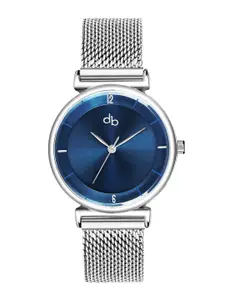 DressBerry Women Stainless Steel Bracelet Style Straps Analogue Watch DB-011-Blue