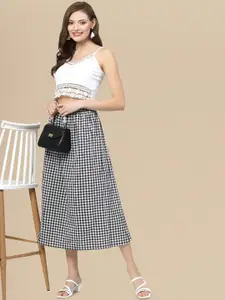 DressBerry Midi Length A-Line Skirt