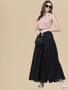DressBerry  Panelled Maxi Length Flared Skirts