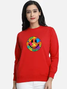 CHOZI Graphic Printed Fleece Pullover Sweatshirt