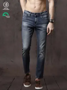 Roadster GreenTurn Men Blue Skinny Mid-Rise Save Water Stretchable Sustainable Jeans