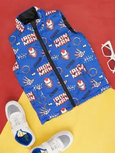 Pantaloons Junior Boys Iron Man Sleeveless Crop Bomber Jacket