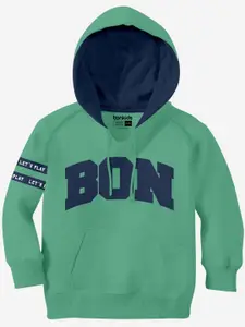 BONKIDS Boys Printed Cotton Hooded Pullover Sweatshirt