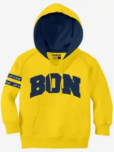 BONKIDS Boys Printed Cotton Hooded Sweatshirt