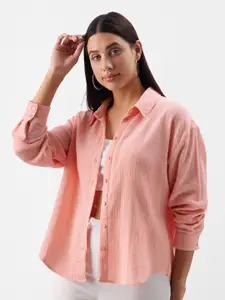 The Souled Store Relaxed Oversized Cotton Casual Shirt