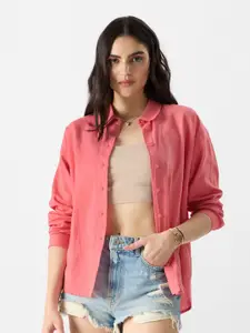 The Souled Store Relaxed Oversized Cotton Casual Shirt