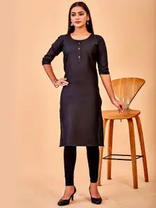 Anouk Round Neck Straight Kurta