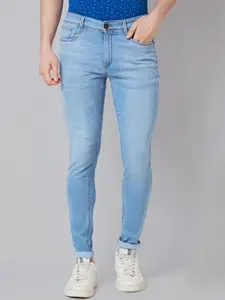 Park Avenue Men Clean Look Slim Fit Low-Rise Light Fade Jeans