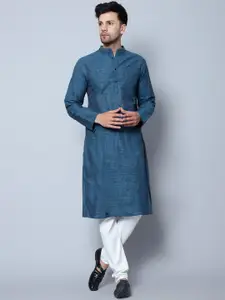 Latest Chikan Garments Mandarin Collar Cotton Handloom Kurta
