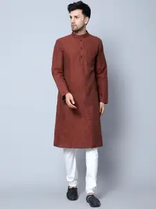 Latest Chikan Garments Mandarin Collar Cotton Handloom Kurta