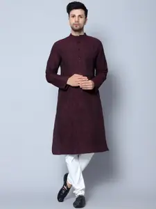 Latest Chikan Garments Mandarin Collar Thread Work Cotton Kurta