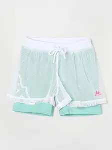 Kappa Girls Regular Fit Mid-Rise Cotton Sports Shorts