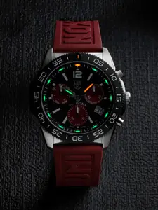 Luminox Men Printed Dial & Red Bracelet Style Straps Analogue Watch XS.3155.1