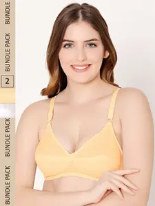 Bodycare Pack Of 2 Full Coverage Non Padded Everyday Bra With All Day Comfort