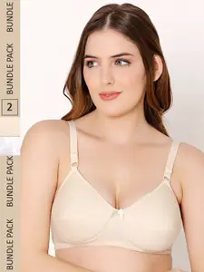 Bodycare Pack Of 2 Full Coverage Heavily Padded Cotton Bra With All Day Comfort