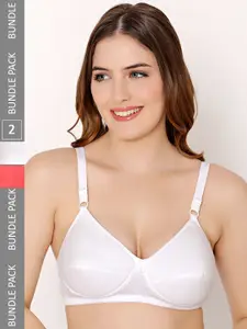 Bodycare Pack Of 2 Full Coverage Non Padded Cotton Everyday Bra With All Day Comfort