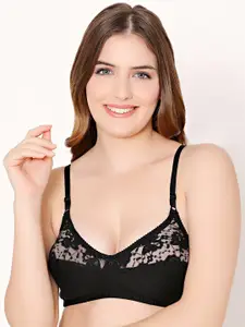 Bodycare Floral Self Design Full Coverage Everyday Cotton Bra With All Day Comfort