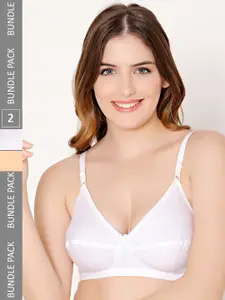 Bodycare Pack Of 2 Full Coverage Non-Padded Non-Wired Everyday Bra With All Day Comfort