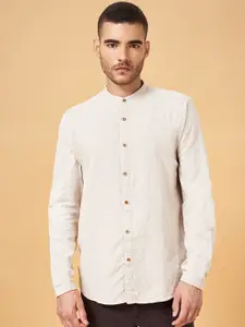 7 Alt by Pantaloons Men Self Design Cotton Casual Shirt