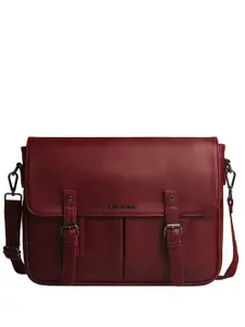 Gauge Machine Unisex Leather Laptop Bag Up To 13 Inch