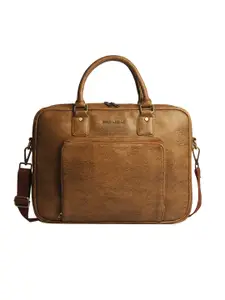 Gauge Machine Unisex Leather Laptop Bag Up to 15 inch