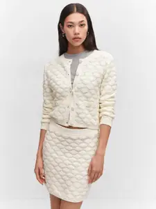 MANGO Textured Knitted Mini Skirt