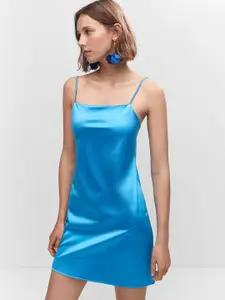 MANGO Satin Slip Mini Dress