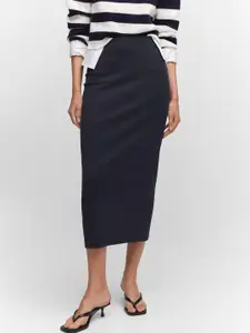 MANGO Knitted Pencil Midi Skirt