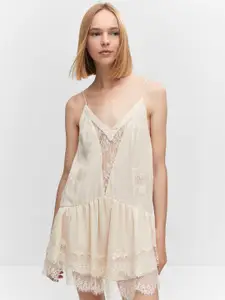 MANGO Lace Camisole Dress