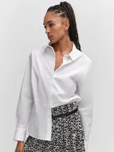 MANGO Monochrome Printed Pleated Mini Skirt