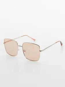 MANGO Women Square Sunglasses with UV Protected Lens