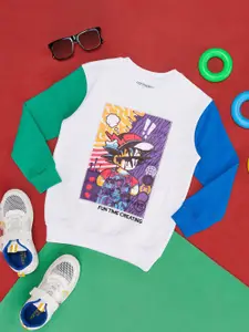 Pantaloons Junior Boys Graphic Printed Cotton Sweatshirt