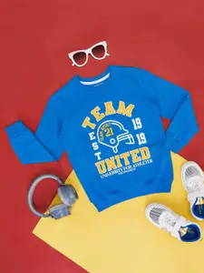 Pantaloons Junior Boys Typography Printed Cotton Sweatshirt