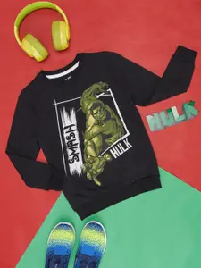 Pantaloons Junior Boys Graphic Hulk Printed Round Neck Cotton Sweatshirt