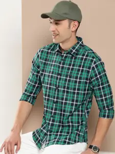 HERE&NOW Men Slim Fit Opaque Checked Casual Shirt