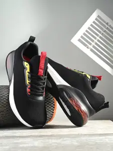 HRX by Hrithik Roshan Men Black & White Mesh Running Shoes