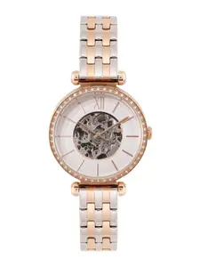 Fossil Women Tillie Stainless Steel Bracelet Style Analogue Automatic Watch BQ3875