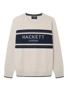 HACKETT LONDON Boys Brand Logo Printed Pullover