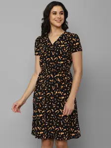 Allen Solly Woman Abstract Printed A-Line Dress