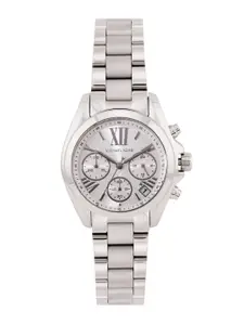 Michael Kors Women Mini Bradshaw Bracelet Style Chronograph Analogue Watch MK6174-Silver