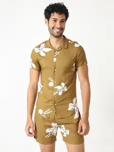 BADMAASH Floral Printed Shirt & Short Co-Ord Set