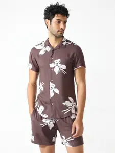 BADMAASH Floral Printed Shirt with Shorts