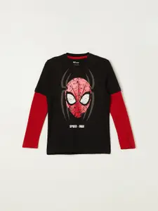 Fame Forever by Lifestyle Boys Spider-Man Printed Pure Cotton T-shirt
