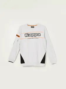 Kappa Boys Typography Printed Pullover Sweatshirt