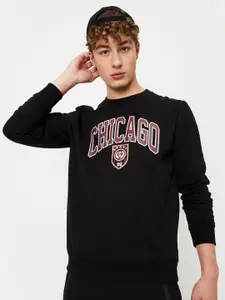 max Typography Printed Round Neck Pullover