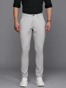 Louis Philippe Ath.Work Men Tapered Fit Smart Casual Chinos Trousers