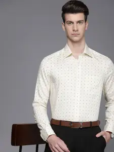 Louis Philippe Classic Textured Pure Cotton Formal Shirt