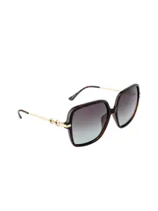 OPIUM Women Square Sunglasses With Polarised and UV Protected Lens OP-10126-C02