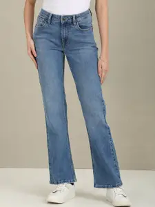 U.S. Polo Assn. Women Bootcut Mid-Rise Clean Look Light Fade Stretchable Jeans