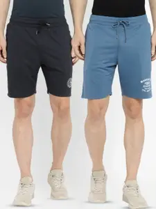 Metronaut Men Pack Of 2 Regular Fit Mid-Rise Shorts